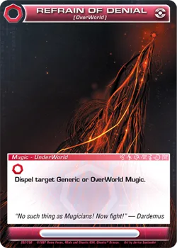 Refrain of Denial, (OverWorld), card 186 from DOP