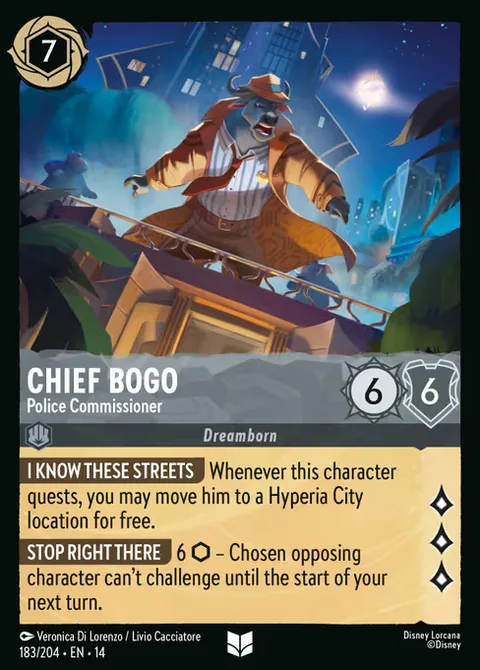 Chief Bogo — Police Commissioner, card 183 from Hyperia City