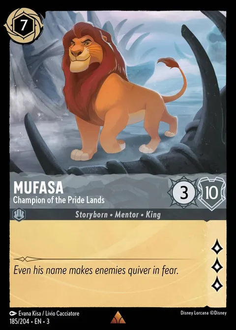 Mufasa — Champion of the Pride Lands, card 185 from Into the Inklands