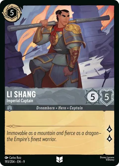 Li Shang — Imperial Captain, carte 193 de Fabled