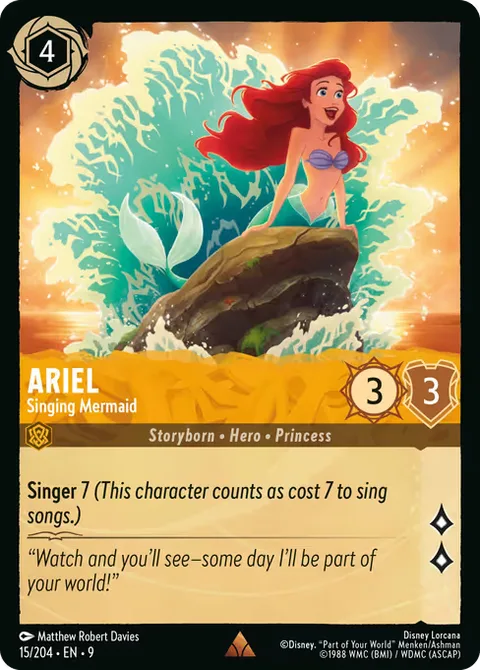 Ariel — Singing Mermaid, card 15 from Fabled