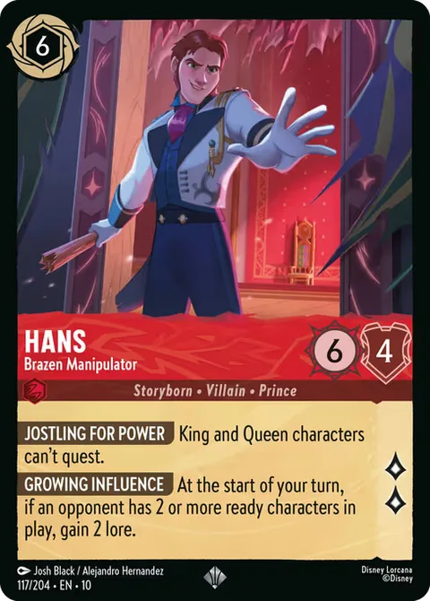 Hans — Brazen Manipulator, card 117 from Whispers in the Well