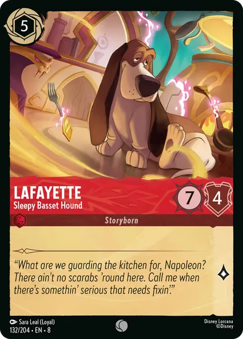 Lafayette — Sleepy Basset Hound, carte 132 de Reign of Jafar