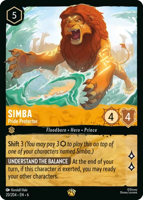 Simba — Pride Protector, card 20 from Azurite Sea