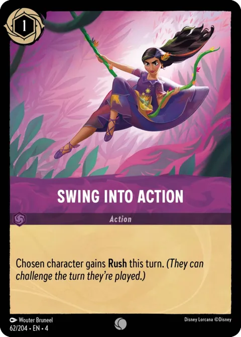 Swing into Action, card 62 from Ursula's Return