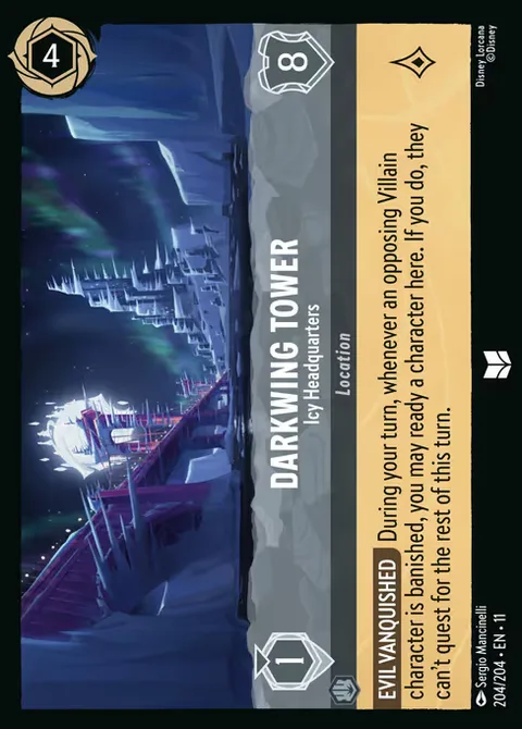 Darkwing Tower — Icy Headquarters, card 204 from Winterspell
