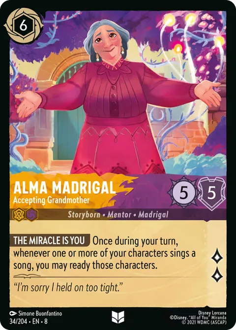 Alma Madrigal — Accepting Grandmother, card 34 from Reign of Jafar
