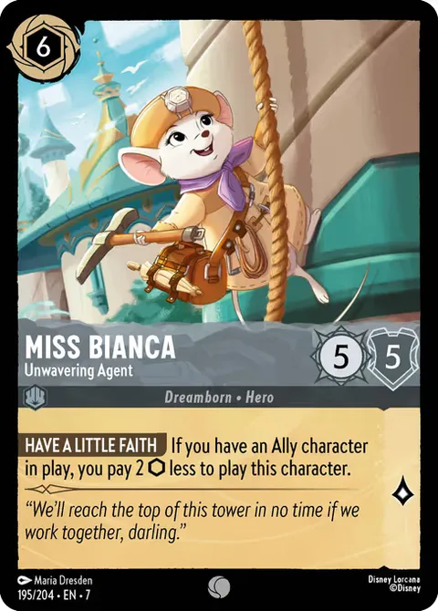 Miss Bianca — Unwavering Agent, card 195 from Archazia's Island