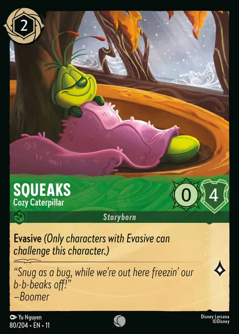 Squeaks — Cozy Caterpillar, carte 80 de Winterspell
