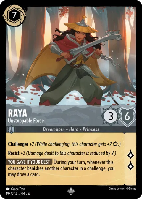 Raya — Unstoppable Force, card 193 from Ursula's Return