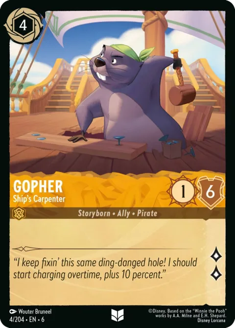 Gopher — Ship's Carpenter, card 4 from Azurite Sea