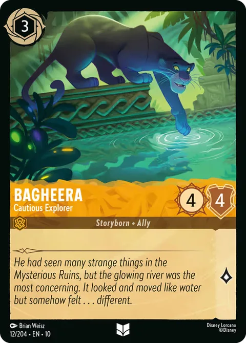 Bagheera — Cautious Explorer, card 12 from Whispers in the Well
