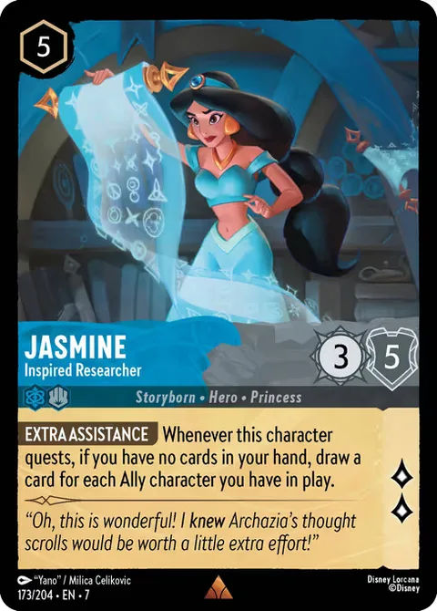 Jasmine — Inspired Researcher, card 173 from Archazia's Island