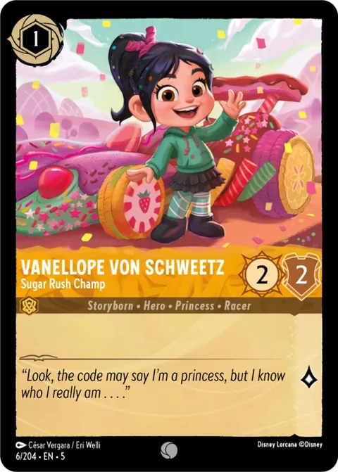 Vanellope von Schweetz — Sugar Rush Champ, carte 6 de Shimmering Skies