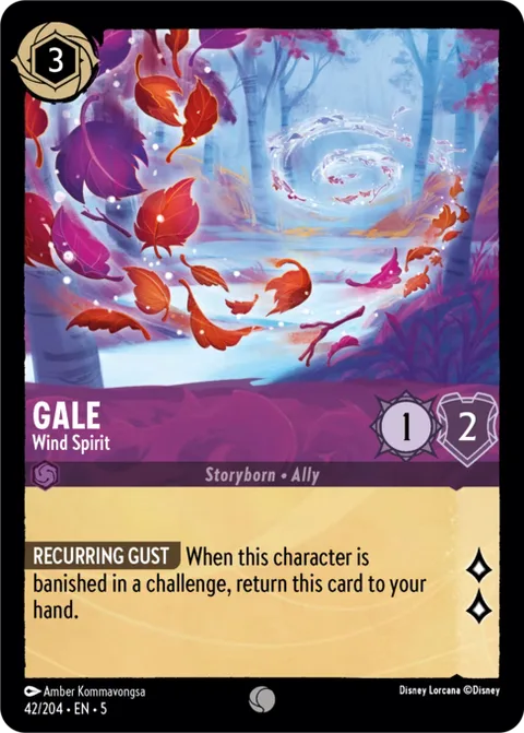 Gale — Wind Spirit, card 42 from Shimmering Skies