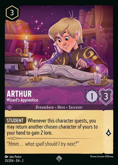 Arthur — Wizard's Apprentice, card 35 from Rise of the Floodborn