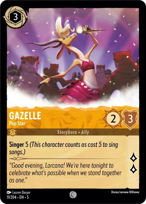 Gazelle — Pop Star, card 11 from Shimmering Skies