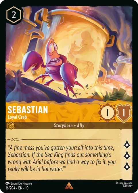Sebastian — Loyal Crab, card 16 from Whispers in the Well
