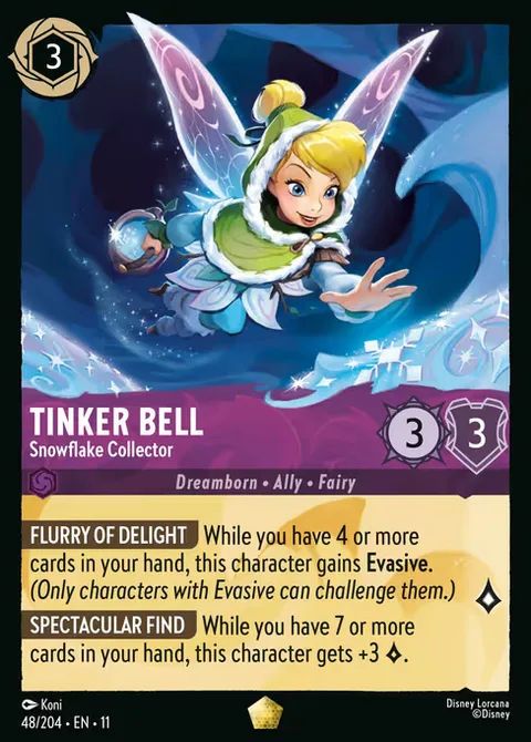 Tinker Bell — Snowflake Collector, card 48 from Winterspell