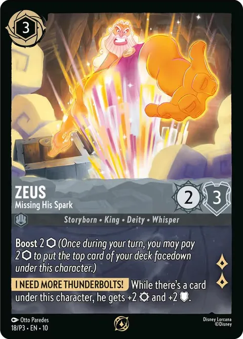 Zeus — Missing His Spark, card 18 from Promo Set 3