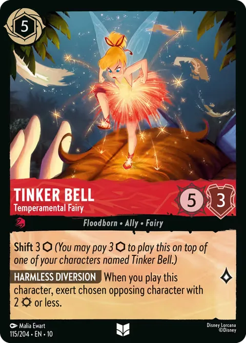 Tinker Bell — Temperamental Fairy, card 115 from Whispers in the Well