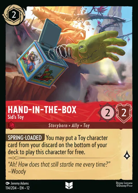 Hand-in-the-Box — Sid's Toy, carte 114 de Wilds Unknown