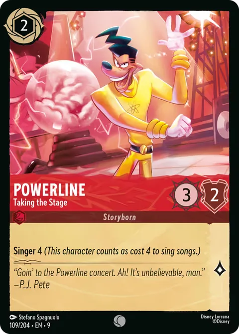 Powerline — Taking the Stage, card 109 from Fabled