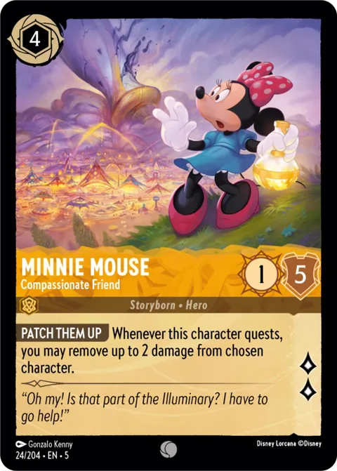 Minnie Mouse — Compassionate Friend, card 24 from Shimmering Skies