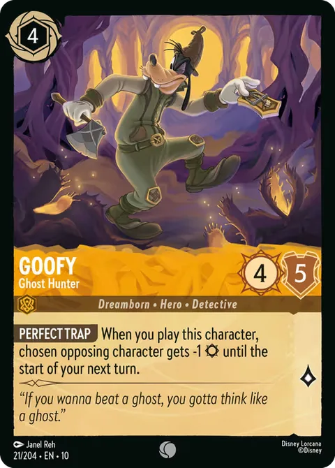 Goofy — Ghost Hunter, card 21 from Whispers in the Well