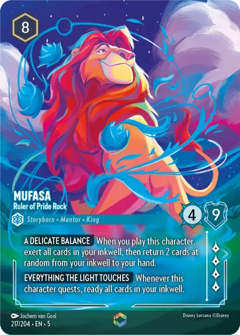 Mufasa — Ruler of Pride Rock, carte 217 de Shimmering Skies