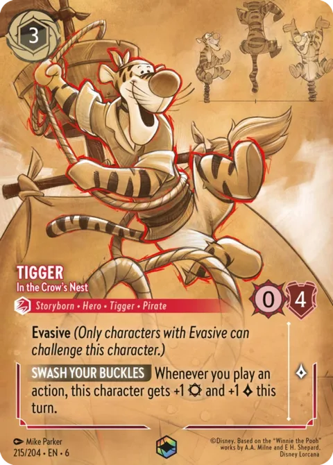 Tigger — In the Crow's Nest, card 215 from Azurite Sea