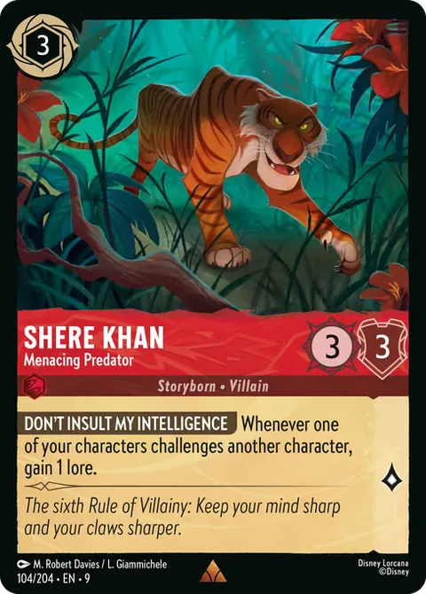 Shere Khan — Menacing Predator, carte 104 de Fabled