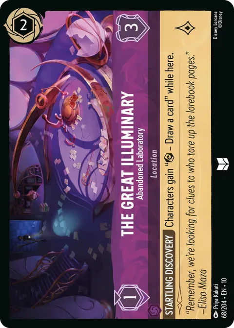 The Great Illuminary — Abandoned Laboratory, card 68 from Whispers in the Well