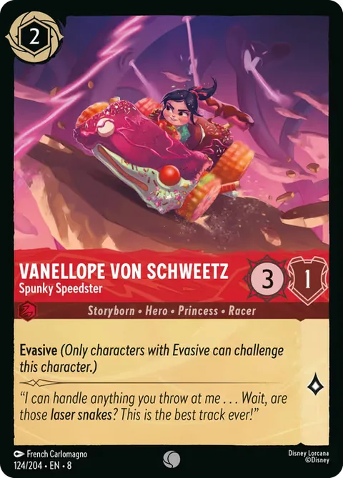 Vanellope Von Schweetz — Spunky Speedster, card 124 from Reign of Jafar