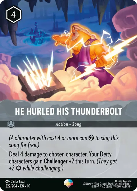 He Hurled His Thunderbolt, carte 222 de Whispers in the Well