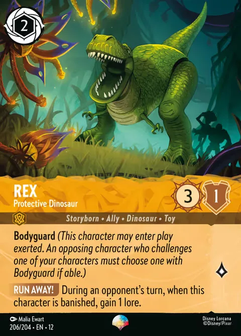 Rex — Protective Dinosaur, card 206 from Wilds Unknown
