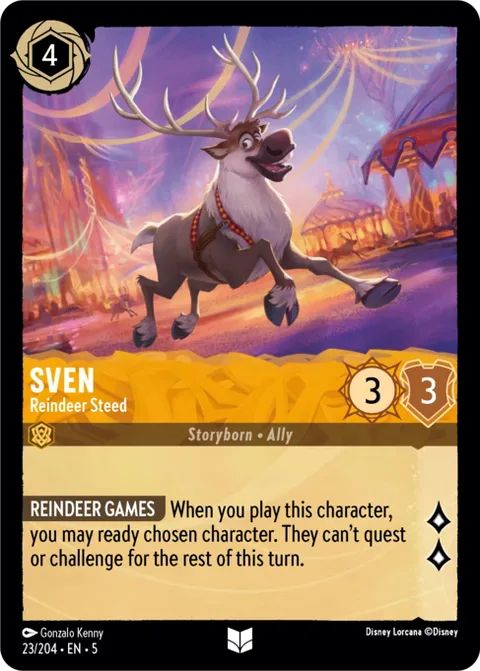 Sven — Reindeer Steed, card 23 from Shimmering Skies