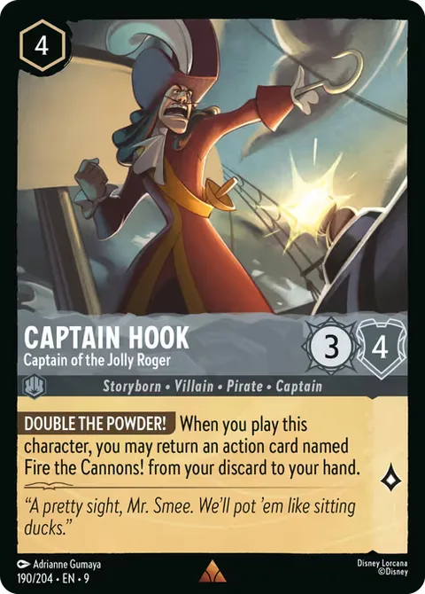 Captain Hook — Captain of the Jolly Roger, carte 190 de Fabled