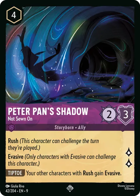 Peter Pan's Shadow — Not Sewn On, card 42 from Fabled