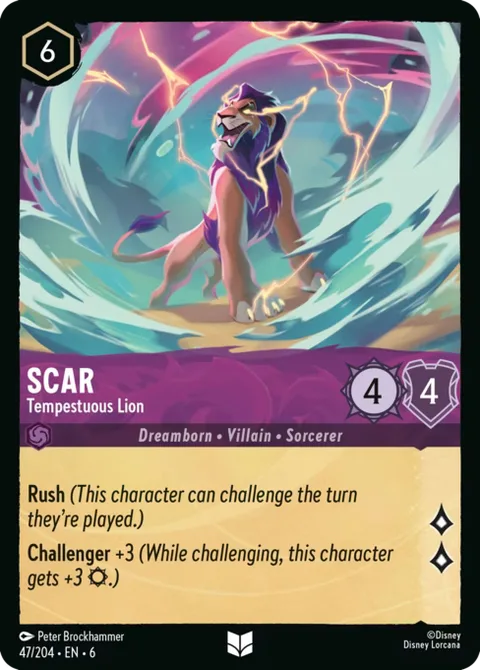 Scar — Tempestuous Lion, card 47 from Azurite Sea