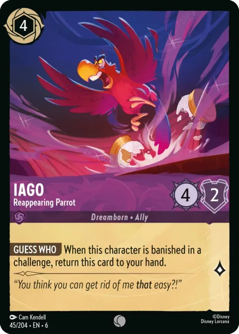 Iago — Reappearing Parrot, card 45 from Azurite Sea