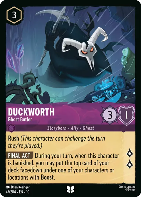 Duckworth — Ghost Butler, card 47 from Whispers in the Well
