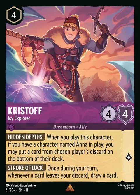 Kristoff — Icy Explorer, card 51 from Winterspell
