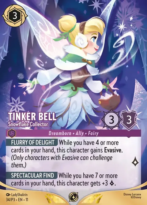 Tinker Bell — Snowflake Collector, card 34 from Promo Set 3