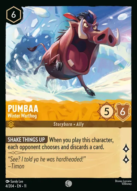 Pumbaa — Winter Warthog, carte 4 de Winterspell