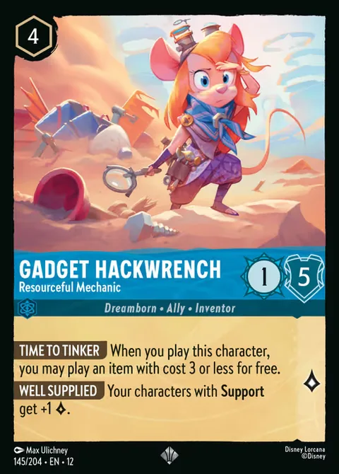 Gadget Hackwrench — Resourceful Mechanic, card 145 from Wilds Unknown