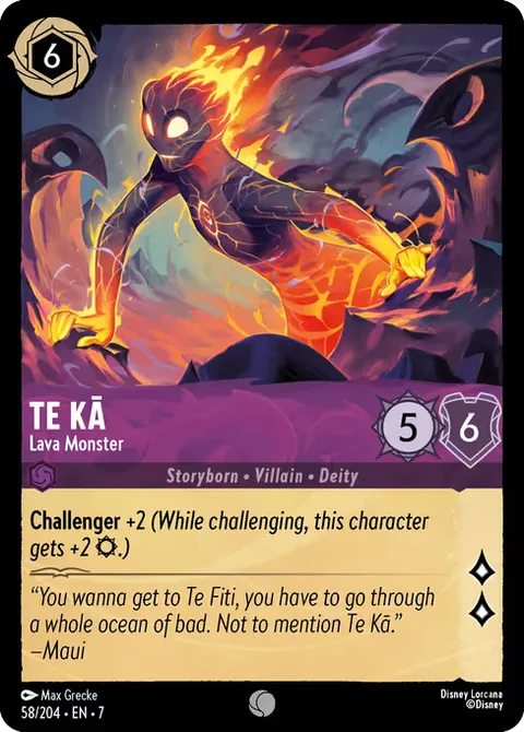 Te Kā — Lava Monster, card 58 from Archazia's Island
