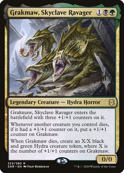 Grakmaw, Skyclave Ravager, card 223p from Zendikar Rising Promos