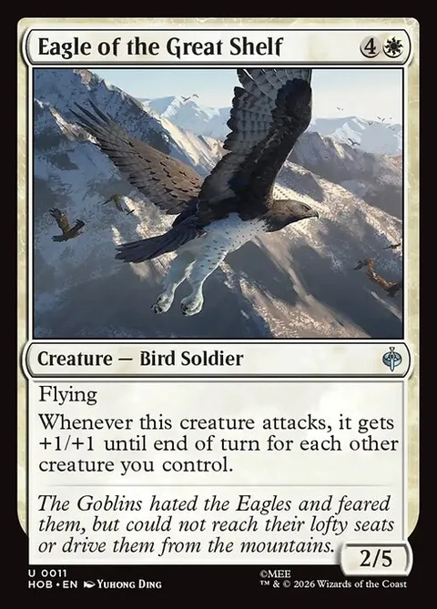Eagle of the Great Shelf, card 11 from The Hobbit