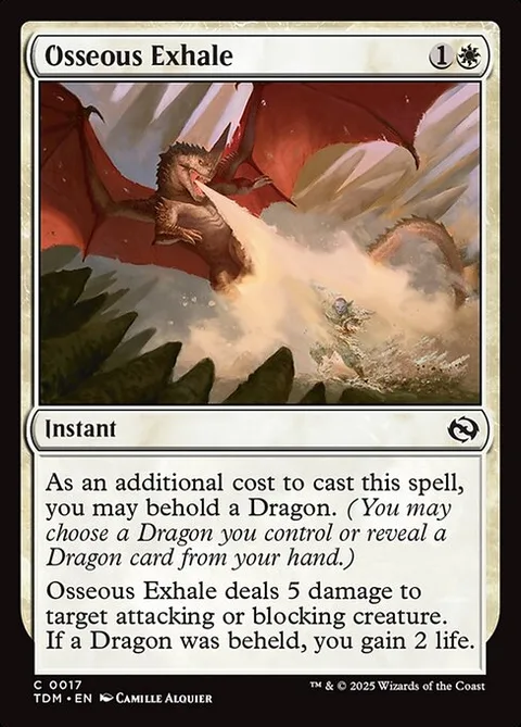 Osseous Exhale, card 17 from Tarkir: Dragonstorm